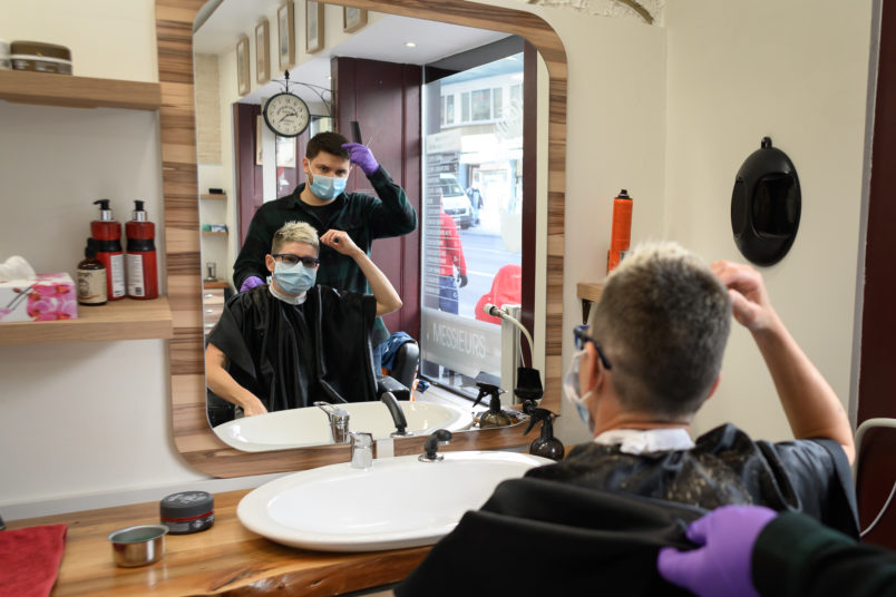 Hair Salons And Other Businesses Reopen In Switzerland