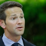 Rep. Aaron Schock, R-Ill, is seen speaking at the Illinois Governor's Mansion Thursday, June 14, 2012  Springfield, Ill. (AP Photo/Seth Perlman)