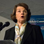 Senate Intelligence Committee Chair Sen. Dianne Feinstein, D-Calif. speaks after a closed-door meeting on Capitol Hill in Washington, Thursday, April 3, 2014, as the panel votes to approve declassifying part of a secret report on Bush-era interrogations of terrorism suspects puts the onus on the CIA and a reluctant White House to speed the release of one of the most definitive accounts about the government's actions after the 9/11 attacks. Members of the intelligence community raised concerns that the committee failed to interview top spy agency officials who had authorized or supervised the brutal interrogations.  (AP Photo/Molly Riley)