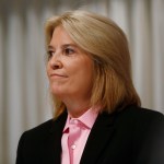 Gary Pruitt, President and Chief Executive Officer of the Associated Press, speaks at the National Press Club (NPC) in Washington, Wednesday, June 19, 2013. Pruitt, addressing a luncheon at the NPC, spoke about how the Justice Department violated its own rules in subpoenaing AP phone records. (AP Photo/Charles Dharapak)
