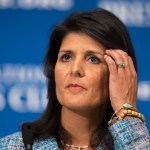 Gov. Nikki Haley, R- S.C., delivers a speech on "Lessons from the New South" during a luncheon at the National Press Club, on Wednesday, Sept. 2, 2015, in Washington. (AP Photo/Evan Vucci)