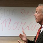 Kansas Sen. Jerry Moran talks to constituents at a town hall meeting Monday, Aug. 10, 2015, in Wamego, Kan. (AP Photo/Charlie Riedel)