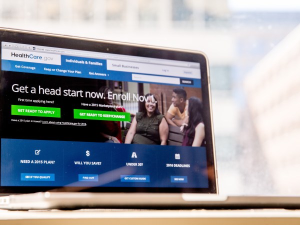 FILE - In this Oct. 6, 2015, file photo, the HealthCare.gov website, where people can buy health insurance, is displayed on a laptop screen in Washington. The Blue Cross Blue Shield Association said in a report released Wednesday, March 30, 2016, health insurers gained a sicker, more expensive patient population through the Affordable Care Act's coverage expansion. Its report offers an early glimpse at customers who have gained coverage in the past couple years. (AP Photo/Andrew Harnik, File)