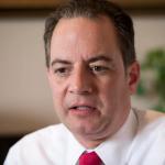 Republican National Committee Chairman Reince Priebus answers questions from The Associated Press about Thursday’s face-to-face meeting between Donald Trump, the GOP’s presumptive presidential nominee, and Speaker of the House Paul Ryan, R-Wis., at RNC headquarters on Capitol Hill in Washington, Friday, May 13, 2016. With the GOP both energized and torn over Trump’s rise, Trump and Ryan pledged to work together despite their differences, though the speaker stopped short of a full-throated endorsement.  (AP Photo/J. Scott Applewhite)