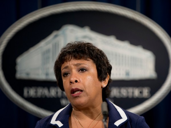 Attorney General Loretta Lynch speaks about recent shootings, Friday, July 8, 2016, at the Justice Department Washington. Gunmen shot and killed five police officers and wounded others in Dallas during a protest over fatal police shootings of black men in other states, authorities said. It appeared to be the deadliest day for U.S. law enforcement since the 2001 terrorist attacks. (AP Photo/Carolyn Kaster)
