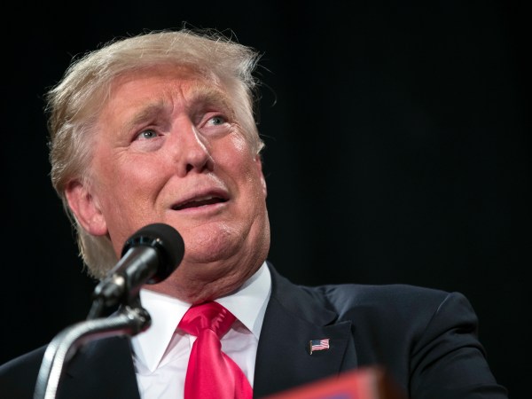 Republican presidential candidate Donald Trump speaks during a campaign rally, Monday, July 25, 2016, in Winston-Salem, N.C. (AP Photo/Evan Vucci)