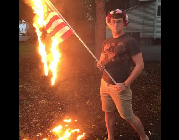 People arrested for burning gay flag
