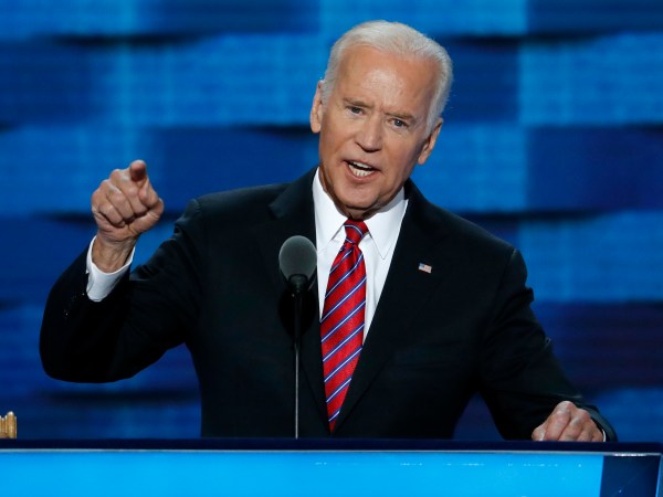 Vice President Joe Biden speaks during the third day of the Democratic National Convention in Philadelphia , Wednesday, July 27, 2016. (AP Photo/J. Scott Applewhite)