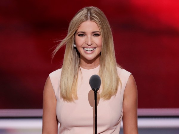 Ivanka Trump, daughter of Republican Presidential Nominee Donald J. Trump, speaks during the final day of the Republican National Convention in Cleveland, Thursday, July 21, 2016. (AP Photo/J. Scott Applewhite)