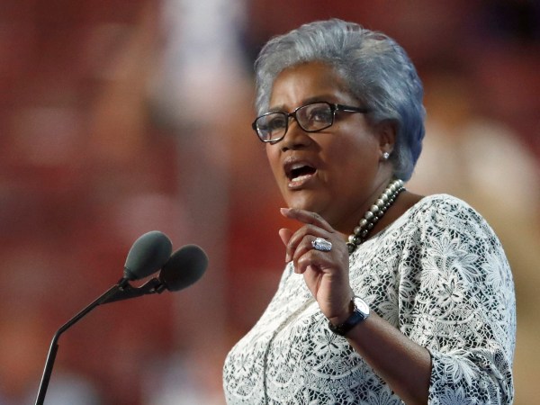 Democratic National Committee Vice Chair Donna Brazile speaks during the second day of the Democratic National Convention in Philadelphia , Tuesday, July 26, 2016. (AP Photo/Paul Sancya)