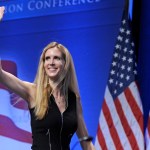 Ann Coulter waves to the audience after speaking at the Conservative Political Action Conference (CPAC) in Washington, Saturday, Feb. 12, 2011. The annual gathering of more than 11,000 conservatives marked the unofficial start of the GOP presidential nomination fight. (AP Photo/Cliff Owen)