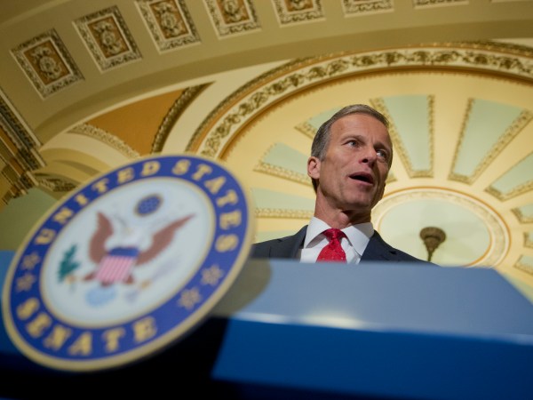 Sen. John Thune, R-S.D., speaks to reporters on Capitol Hill in Washington, Tuesday, July 12, 2016. (AP Photo/Manuel Balce Ceneta)