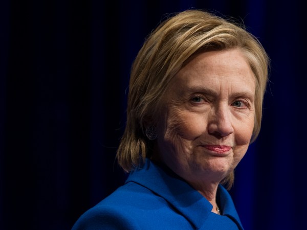Democrat Presidential candidate Hillary Clinton addresses the Children's Defense Fund's Beat the Odds celebration at the Newseum in Washington, Wednesday, Nov. 16, 2016. (AP Photo/Cliff Owen)