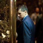 Michael Flynn, President-elect Donald Trump's nominee for National Security advisor gets in an elevator at Trump Tower, Monday, Dec. 5, 2016, in New York. (AP Photo/Andrew Harnik)