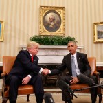 President Barack Obama and President-elect Donald Trump shake hands following their meeting in the Oval Office of the White House in Washington, Thursday, Nov. 10, 2016. (AP Photo/Pablo Martinez Monsivais)