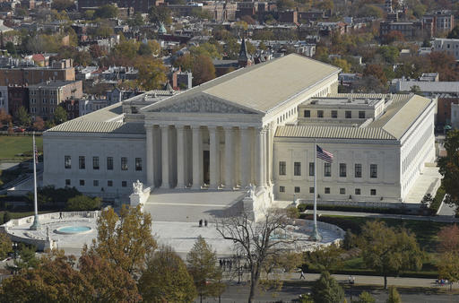 A view of the Supreme Court from the dome on Capitol Hill in Washington, Tuesday, Nov. 15, 2016.  (AP Photo/Susan Walsh)