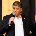 Fox News Channel's Sean Hannity speaks during a campaign rally for Republican presidential candidate, Sen. Ted Cruz, R-Texas, Friday, March 18, 2016, in Phoenix. (AP Photo/Rick Scuteri)