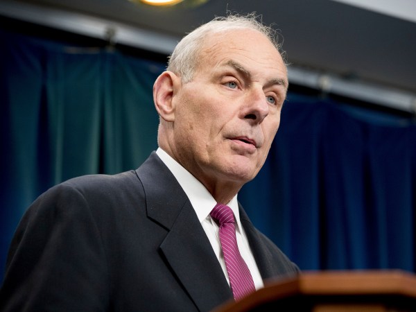 Homeland Security Secretary John Kelly speaks at a news conference at the U.S. Customs and Border Protection headquarters  in Washington, Tuesday, Jan. 31, 2017, to discuss the operational implementation of the president’s executive orders. (AP Photo/Andrew Harnik)