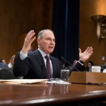 Scott Pruitt, President-elect Donal Trump’s nominee to run the Environmental Protection Agency, testifies at his confirmation hearing before the Senate Environment and Public Works Committee on Capitol Hill in Washington, Wednesday, Jan. 18, 2017. The nomination of Pruitt, currently Oklahoma’s attorney general, to lead the EPA is being fiercely opposed by environmental groups that point to fundraising ties with corporations he has sued to protect. (AP Photo/J. Scott Applewhite)