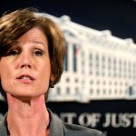 Deputy Attorney General Sally Yates announces a settlement with Volkswagen during a press conference at the Justice Department Tuesday, June 28, 2016. (AP Photo/J. David Ake)