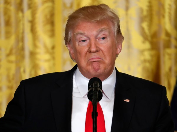 President Donald Trump speaks during a news conference in the East Room of the White House in Washington, Thursday, Feb. 16, 2017. (AP Photo/Pablo Martinez Monsivais)