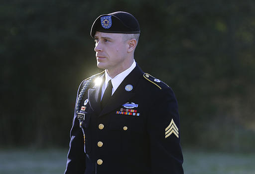 FILE - In this Jan. 12, 2016, file photo, Army Sgt. Bowe Bergdahl arrives for a pretrial hearing at Fort Bragg, N.C. The Army sought to have U.S. Sen. John McCain back away from statements about punishment for Bowe Bergdahl because of concerns about hurting the soldier’s right to a fair trial, according to newly released emails. The emails were revealed in a motion filed Monday, Aug. 1, 2016, seeking the dismissal of charges against Bergdahl, who walked off his post in Afghanistan in 2009 and wound up in enemy captivity for five years. (AP Photo/Ted Richardson, File)