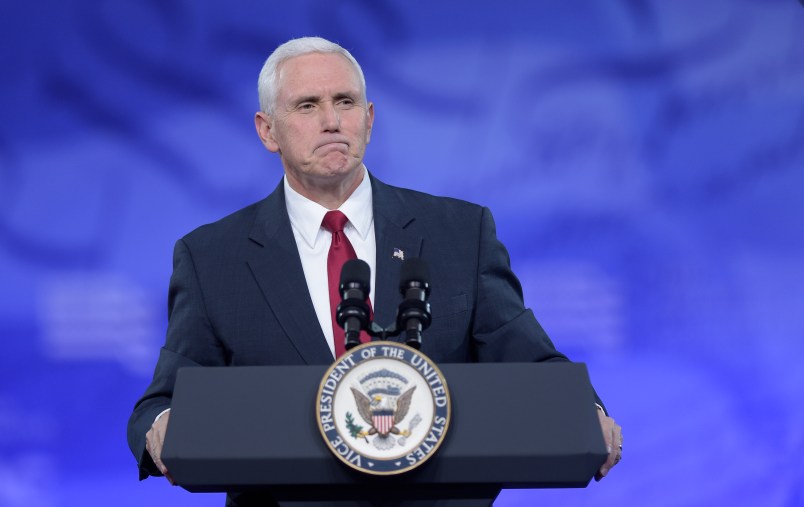 Vice President Mike Pence speaks at the Conservative Political Action Conference (CPAC) in Oxon Hill, Md., Thursday, Feb. 23, 2017. (AP Photo/Susan Walsh)