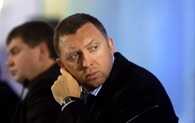 Billionaire Oleg Deripaska attends an investment forum in Moscow, Russia, Wednesday, Sept. 30, 2009. Russian Prime Minister Vladimir Putin told participants at the "Russia Calling!" forum, sponsored by state-owned bank VTB, that "we plan to consistently and purposefully reduce state intervention in the economy and, moreover, step up privatization processes." (AP Photo/Sergey Ponomarev)