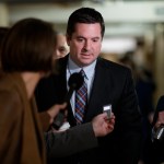 House Intelligence Committee Chairman Devin Nunes, R-Calif., is pursued by reporters as he arrives for a weekly meeting of the Republican Conference with House Speaker Paul Ryan and the GOP leadership, at the Capitol, in Washington, Tuesday, March 28, 2017. (AP Photo/J. Scott Applewhite)