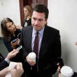 House Intelligence Committee Chairman Devin Nunes, R-Calif., is questioned by reporters on Capitol Hill on the ouster of Michael Flynn, President Trump’s national security adviser, in Washington, Tuesday, Feb. 14, 2017.    (AP Photo/J. Scott Applewhite)
