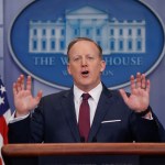 White House Press secretary Sean Spicer speaks to the media during the daily briefing in the Brady Press Briefing Room of the White House, Friday, March 24, 2017. (AP Photo/Pablo Martinez Monsivais)