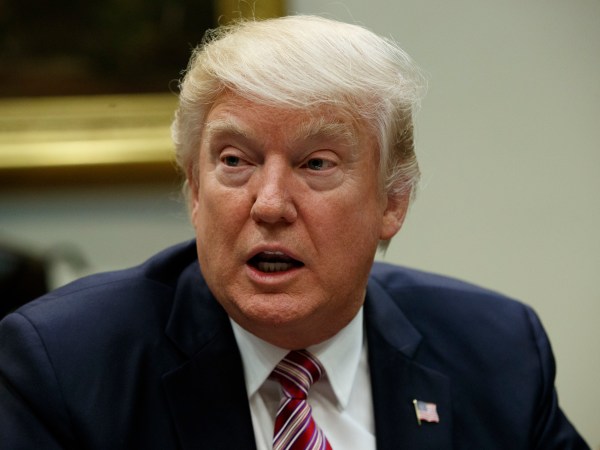 President Donald Trump speaks during a meeting on women in healthcare in the Roosevelt Room of the White House, Wednesday, March 22, 2017, in Washington. (AP Photo/Evan Vucci)