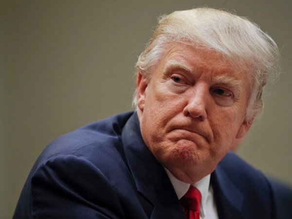 President Donald Trump during a meeting with health insurance company CEOs in the Roosevelt Room of the White House in Washington, Monday, Feb. 27, 2017. (AP Photo/Pablo Martinez Monsivais)