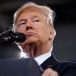President Donald Trump delivers remarks at the American Center of Mobility, Wednesday, March 15, 2017, in Ypsilanti Township, Mich. (AP Photo/Evan Vucci)
