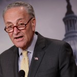 Senate Democratic Leader Chuck Schumer of New York speaks to reporters on Capitol Hill about news reports of Attorney General Jeff Sessions’ contact with Russia's ambassador to the United States during the presidential campaign, on Capitol Hill in Washington, Thursday, March 2, 2017. The revelation is spurring growing calls in Congress in both parties for him to recuse himself from an investigation into Russian interference in the U.S. election.  (AP Photo/J. Scott Applewhite)