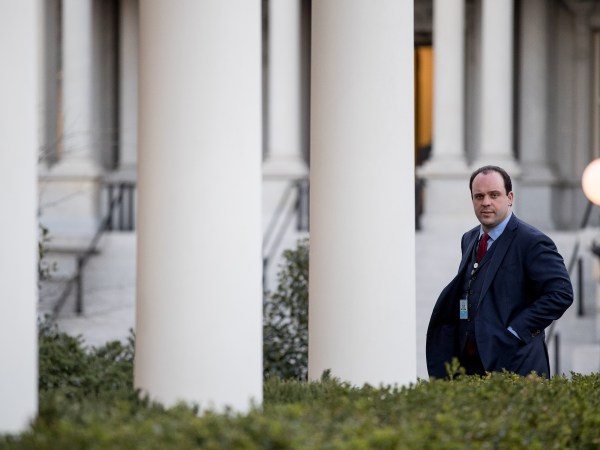 Boris Epshteyn, special assistant to President Donald Trump, walks into the West Wing of the White House, Wednesday, March 8, 2017, in Washington. (AP Photo/Andrew Harnik)