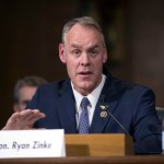 Interior Secretary-designate, Rep. Ryan Zinke, R-Mont. testifies on Capitol Hill in Washington, Tuesday, Jan. 17, 2017, at his confirmation hearing before the Senate Energy and Natural Resources Committee. Zinke, 55, a former Navy SEAL who just won his second term in Congress, was an early supporter of President-elect Donald Trump and, like his prospective boss, has expressed skepticism about the urgency of climate change. (AP Photo/J. Scott Applewhite)
