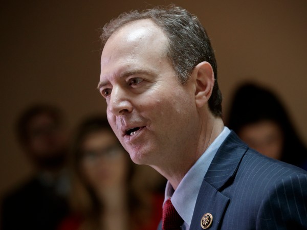 Rep. Adam Schiff, D-Calif., the ranking member of the House Intelligence Committee, speaks to reporters about the actions of Chairman Devin Nunes, R-Calif., as the panel continues to investigate Russian interference in the 2016 U.S. presidential election and the possible link to President Donald Trump's campaign, on Capitol Hill in Washington, Friday, March 24, 2017.  (AP Photo/J. Scott Applewhite)