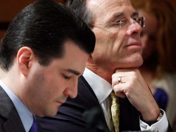 Dr. Scott Gottlieb, resident fellow, American Enterprise Institute, left, and Safeway  Inc. President and Chief Executive Officer Steve Byrd, listen to testimony on Capitol Hill in Washington, Thursday, June 11, 2009, during the Senate Health Committee's health care roundtable. (AP Photo/Harry Hamburg)