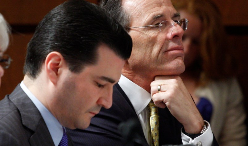 Dr. Scott Gottlieb, resident fellow, American Enterprise Institute, left, and Safeway  Inc. President and Chief Executive Officer Steve Byrd, listen to testimony on Capitol Hill in Washington, Thursday, June 11, 2009, during the Senate Health Committee's health care roundtable. (AP Photo/Harry Hamburg)