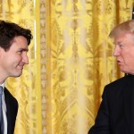 President Donald Trump and Canadian Prime Minister Justin Trudeau during a joint news conference in the East Room of the White House in Washington, Monday, Feb. 13, 2017. (AP Photo/Pablo Martinez Monsivais)