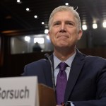 Supreme Court Justice nominee Neil Gorsuch arrives on Capitol Hill in Washington, Tuesday, March 21, 2017, for his confirmation hearing before the Senate Judiciary Committee. (AP Photo/Susan Walsh)