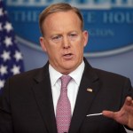 White House press secretary Sean Spicer speaks during the daily press briefing at the White House, Thursday, April 13, 2017, in Washington. (AP Photo/Evan Vucci)