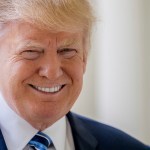 President Donald Trump poses for a photograph on West Wing Colonnade at the White House in Washington, Friday, April 21, 2017.  (AP Photo/Andrew Harnik)