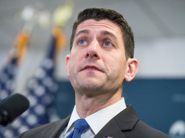 UNITED STATES - APRIL 26: Speaker Paul Ryan, R-Wis., conducts a news conference after a meeting of the House Republican Conference in the Capitol on April 26, 2017. (Photo By Tom Williams/CQ Roll Call)