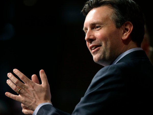 Former Obama White House press secretary Josh Earnest participates in a forum called "The Press & the Presidency," Tuesday, March 7, 2017, at the John F. Kennedy School of Government on the campus of Harvard University, in Cambridge, Mass. Earnest has accused President Donald Trump of using wiretapping allegations as a distraction. (AP Photo/Steven Senne)