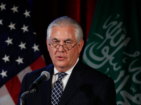 Secretary of State Rex Tillerson speaks to the U.S.-Saudi Arabia CEO Summit at the U.S. Chamber of Commerce in Washington, Wednesday, April 19, 2017.  (AP Photo/Manuel Balce Ceneta)