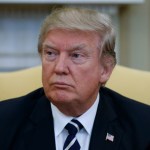 President Donald Trump listens during a meeting with Egyptian President Abdel Fattah al-Sisi in the Oval Office of the White House, Monday, April 3, 2017, in Washington. (AP Photo/Evan Vucci)