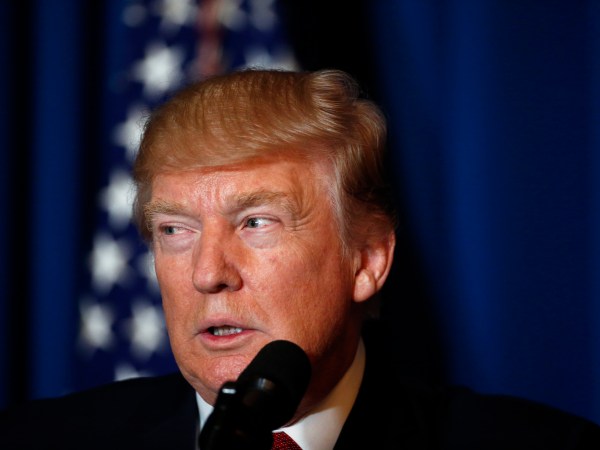 President Donald Trump speaks at Mar-a-Lago, Thursday, April 6, 2017, in Palm Beach, Fla. (AP Photo/Alex Brandon)