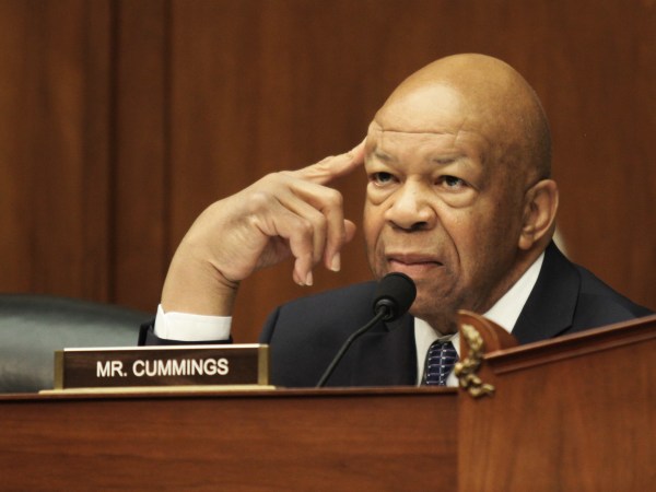 Ranking member Rep. Elijah Cummings (D-Md.) listens on. Members of the House Committee on Oversight and Government Reform met to consider a censure or IRS Commissioner John Koskinen on Wednesday, June 15, 2016 on Capitol Hill in Washington. (AP Photo/Lauren Victoria Burke)